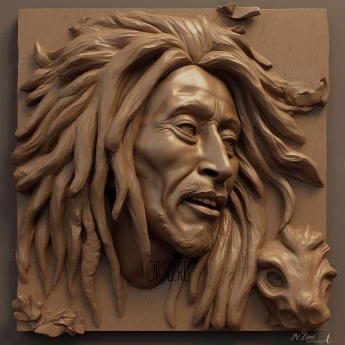 Bob Marley 2 stl model for CNC